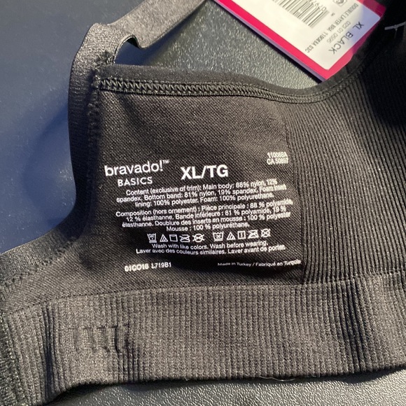 Bravado Basics Maternity and nursing bra Removable cups, black, XL, NWT - Picture 3 of 7